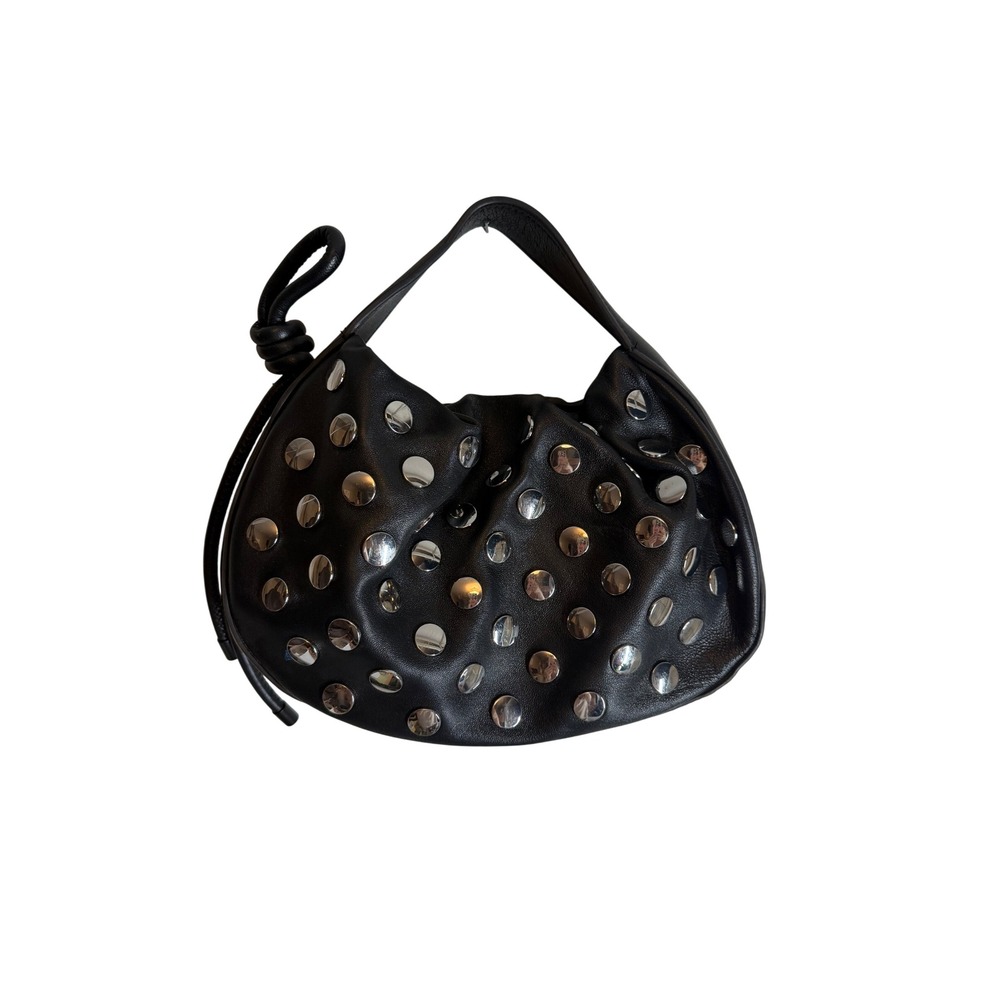 3.1 Phillip Lim Black Leather Studded Origami Mini Bag Hobo Handbag